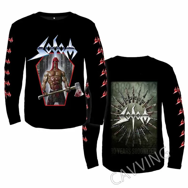 New Fashion Printed SODOM Band Rock  Crewneck Sweatshirt Gothic Top Harajuku Cotton Unisex Clothing Men Clothing  AE2