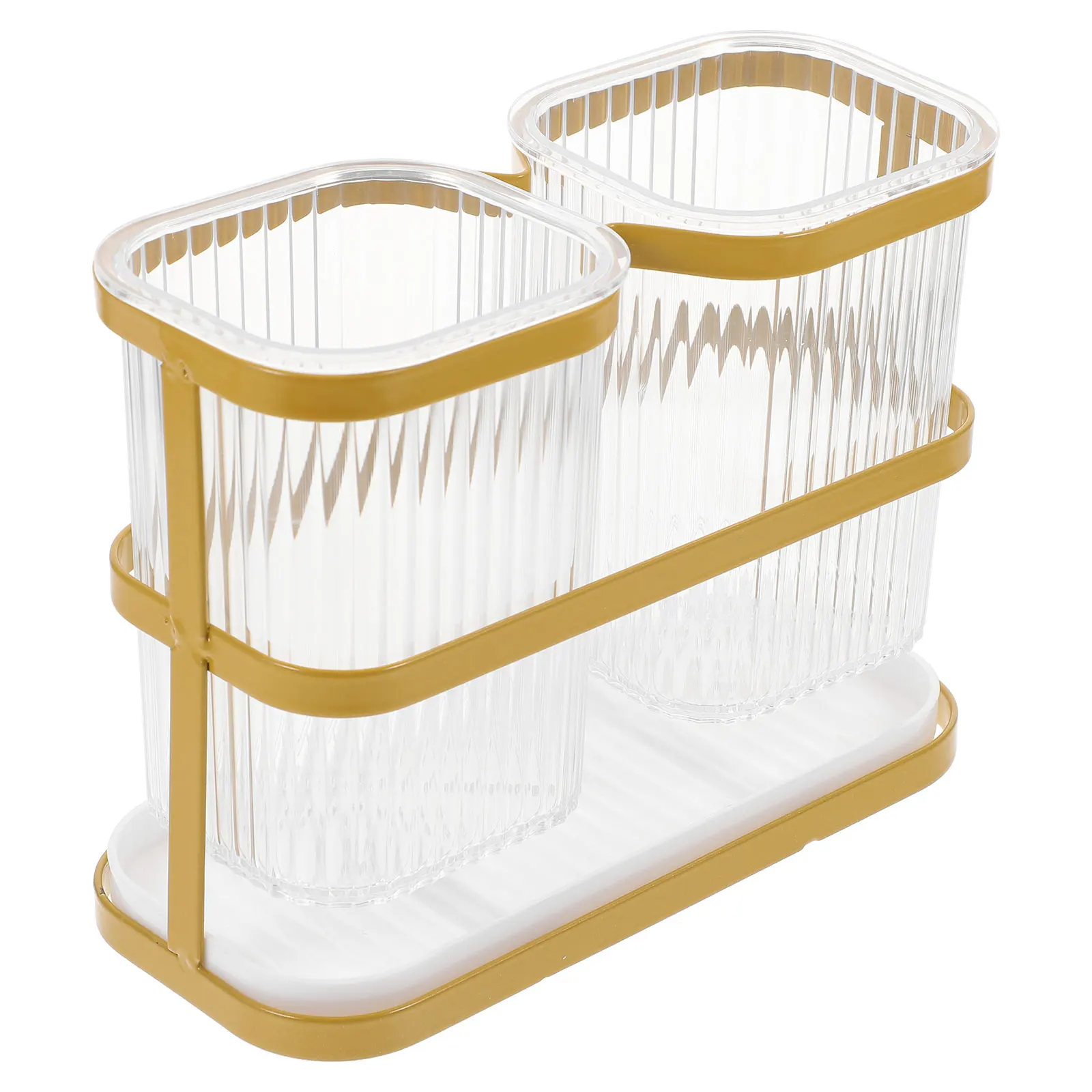 

Chopstick Holder Utensil Stand Cutlery Rack Storage Organizer Green Gold Kitchen Spoon Box Household Tool