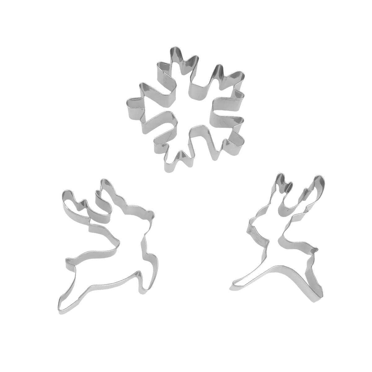 

6Pcs Christmas Elk Cake Molds Stainless Steel Cookie Cutter Fondant Chocolate Baking Tool Nonstick Ecofriendly DIY