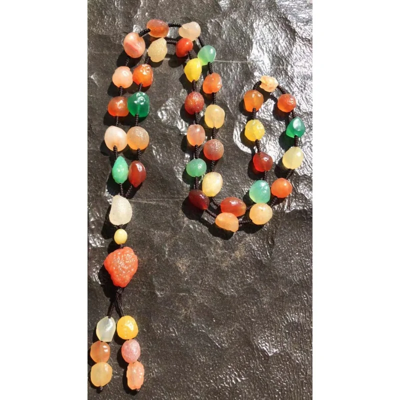 Alashan Gobi piedra rugosa ágata Color collar Accesorios