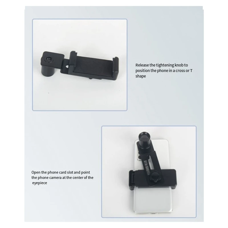 LJL-Universal Microscope Phone Clip 12.5X Eyepiece Lens Cell Phone Mount Adapter Accessories Mounting 23.2Mm