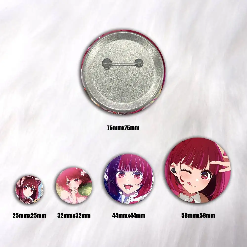 K-Kana A-Arima Badge On Backpack Accessories Manga Icons Pins Round Cartoon Brooches For Clothes Bag Decor Gifts