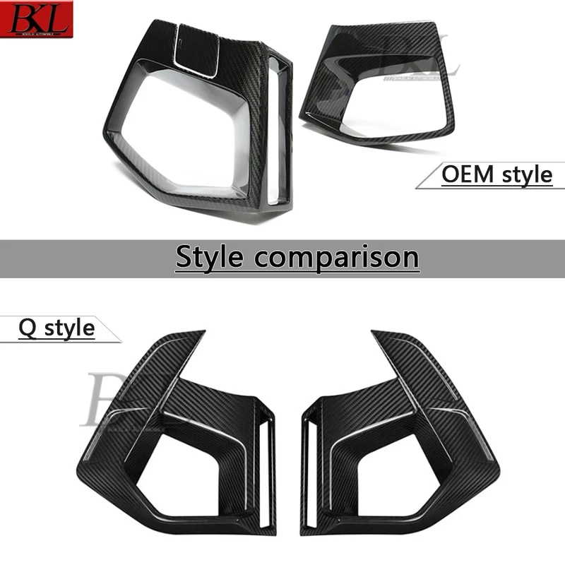 For BMW X3M F97 X4M F98 2022-IN Front bumper vent frame corner protector dry carbon fiber air vent front bumper trim kit