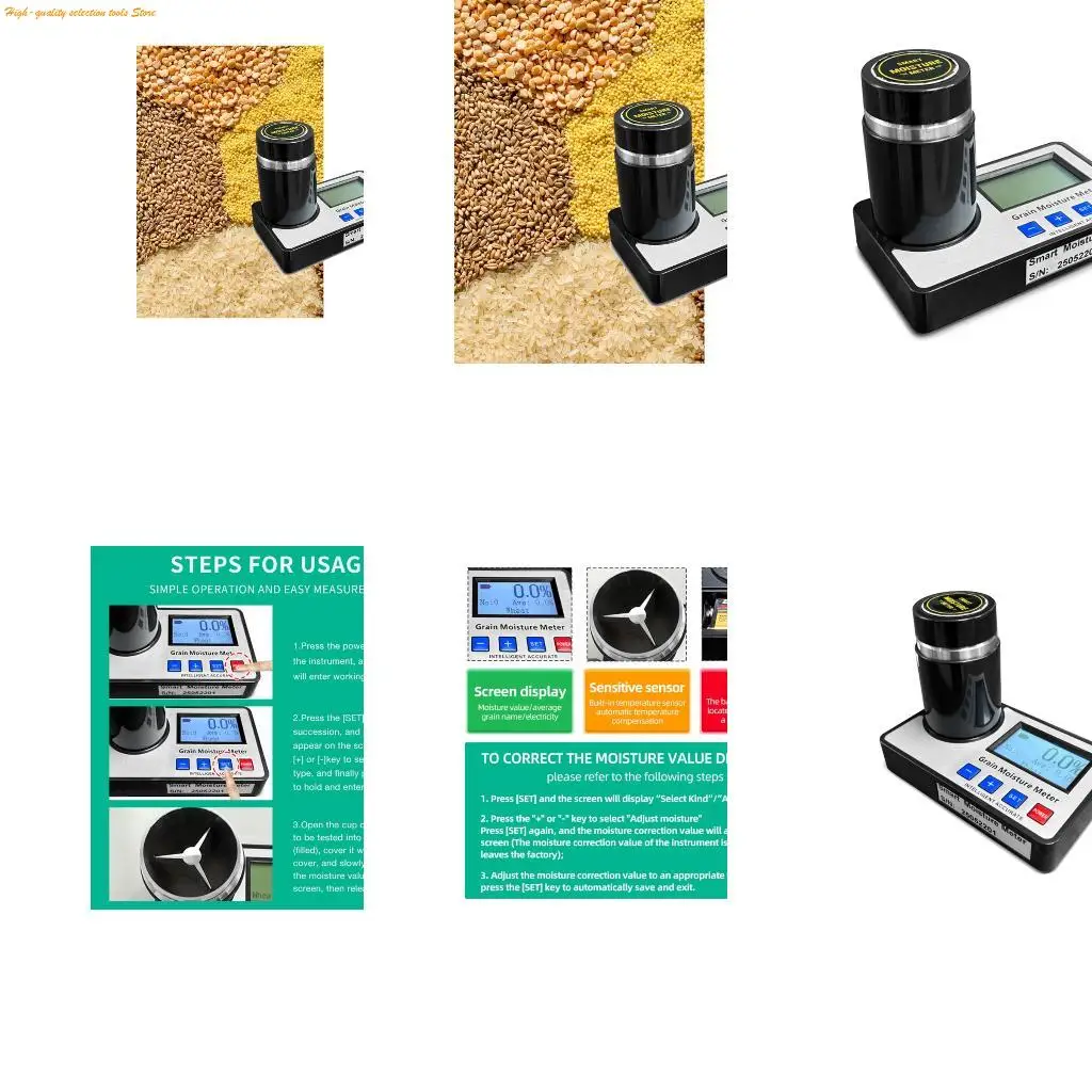 

203F Moisture Tester For 19 Kinds Wheat Digital Display Wheat Moisture Meter