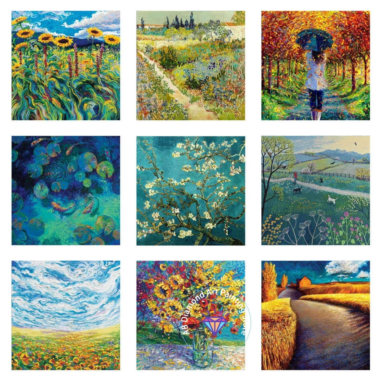 

Famous Painter Vincent Van Gogh Series 5D DIY AB Diamond Painting Kits Full Diamond Embroidery Sale Painting Decor Gift