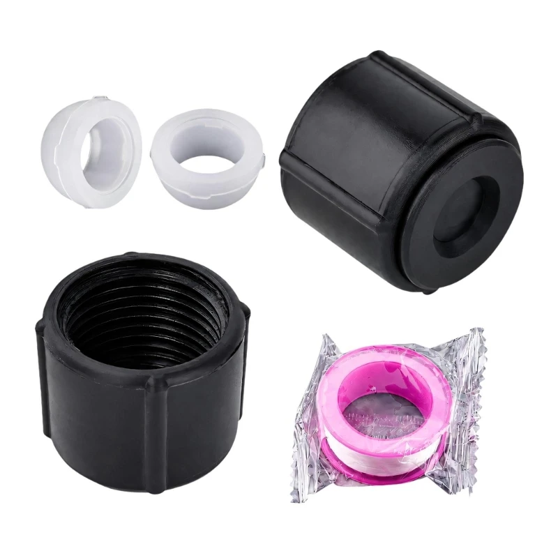Low Point Drain Cap Set ABS Threaded Drain Seal Replacement with Sealing Inserts for Travel Trailer Drain Maintenance and H9EE