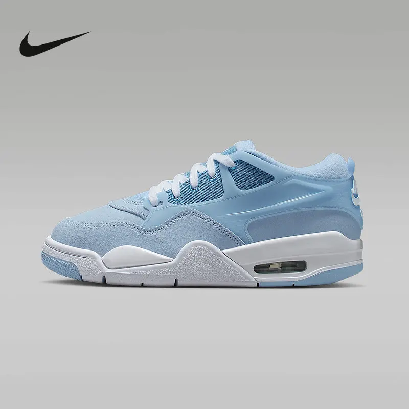 Nike Nike Zapatos de mujer Juveniles AIR JORDAN 4 RM AJ4 Zapatos deportivos azules y blancos Zapatos de baloncesto IH2348-400