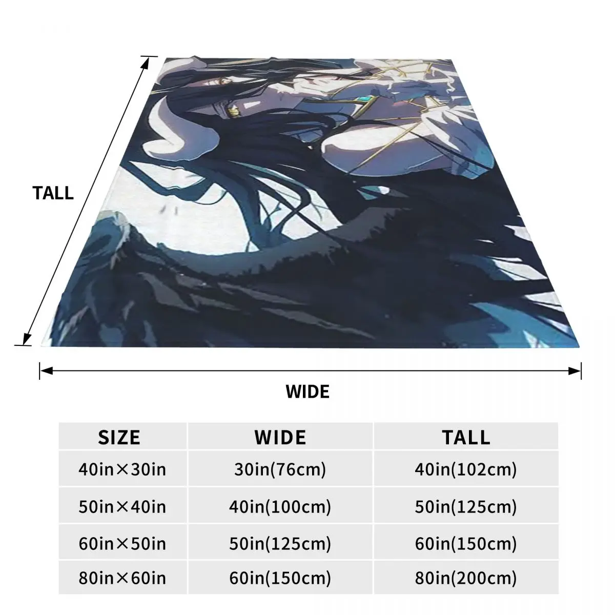 Adventure Anime Albedo Overlord Blanket Flannel Sofa Throw Blanket Lightweight for Couch Bedding Travel Throws Bedspread Quilt