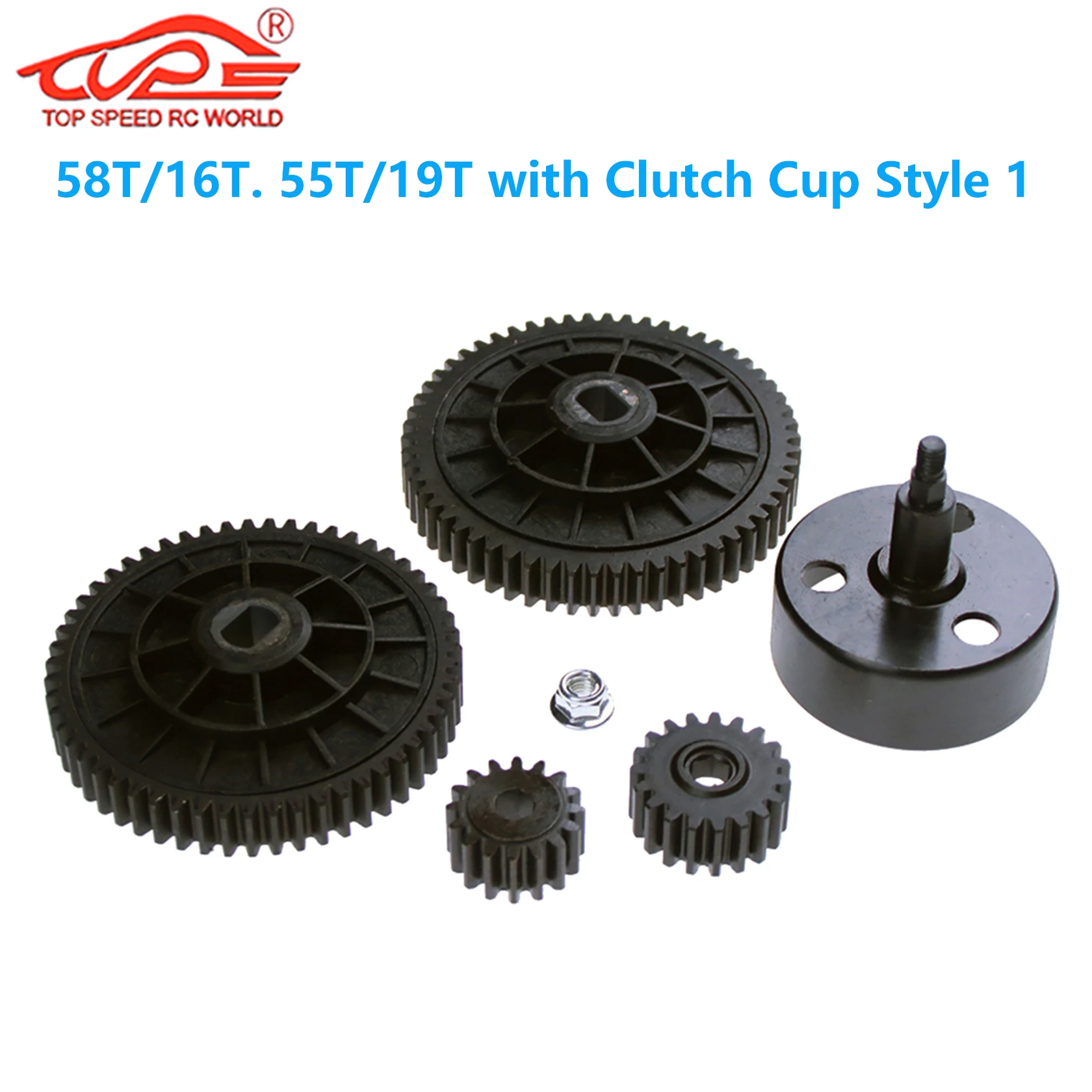 Rc Car Upgrade Metal Gear 57T/17T or 58T/16T or 55T/19T or With Clutch Bell Kit for 1/5 HPI ROFUN ROVAN KM BAJA 5B 5T 5SC Parts