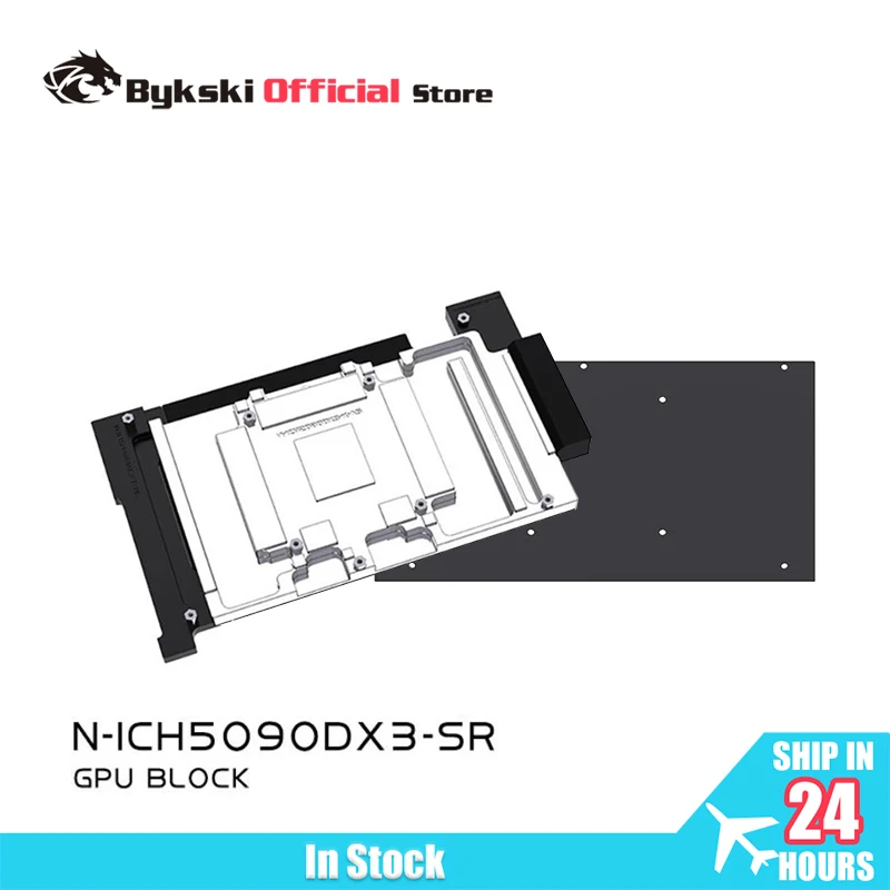 Bykski All Metal GPU Block for INNO3D RTX5090 D / ICHILL X3 Graphics Card Chrome-plated Red Copper Process N-ICH5090DX3-SR