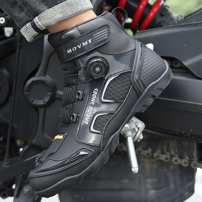 

Men Motorcycles Shoes Breathable Non-Slip Resistant Ultralight Lightweight Male Brands Original Luxury Athletic Casual Sneakers