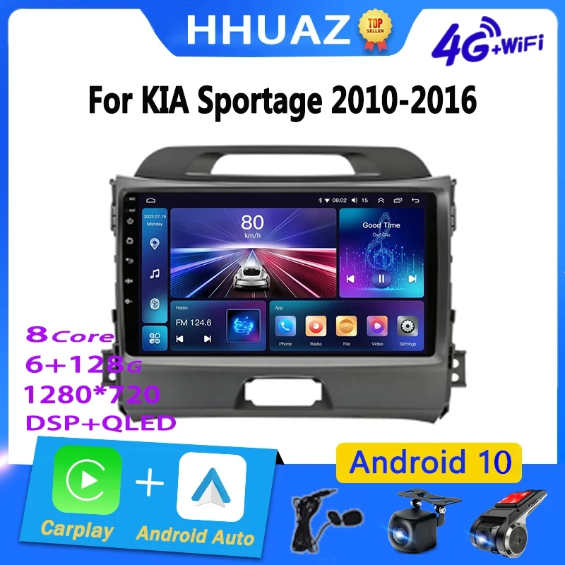 

Для Kia Sportage 3 SL 2010-2015 2016 Android Автомобильный радиоприемник Carplay Мультимедийный плеер 2 Din Carplay Авто Стерео GPS DVD Головное устройство