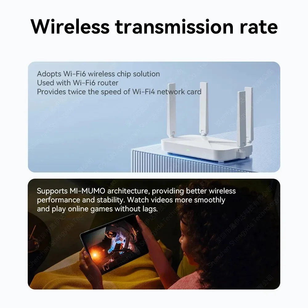 Adaptador Wifi de 300Mbps 802.11AC 2,4G tarjeta de red inalámbrica adaptador USB2.0 para PC portátil receptor de antena WiFi de escritorio