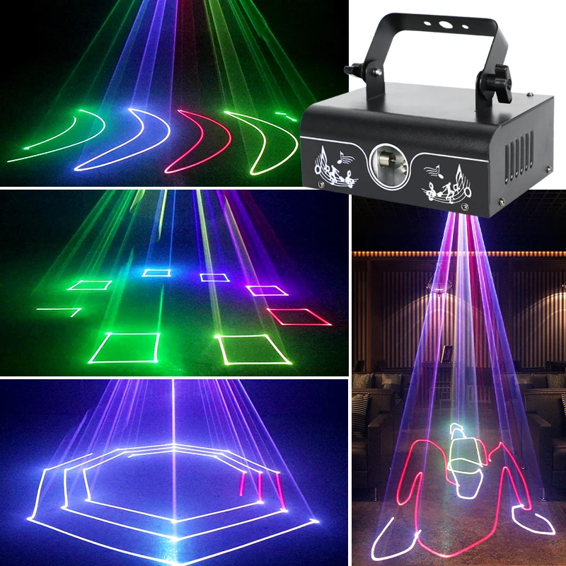 Imagem -03 - Ysh-feixe de Projetor Laser para Discoteca Indoor Projetor Laser Controlador Dmx Luzes do Palco ao ar Livre Festival de Natal Casamento Cor