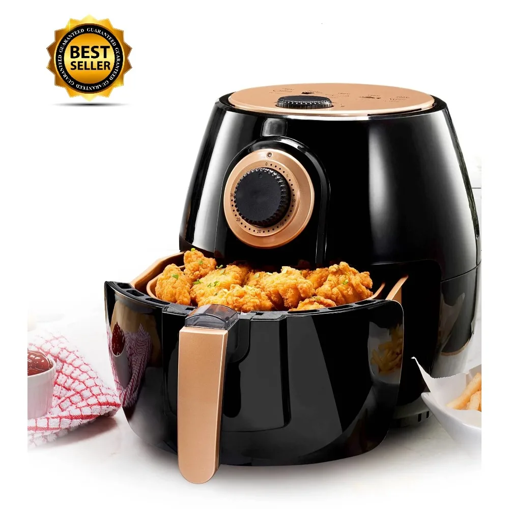 Air Fryer, 3.8 Liter with Rapid Air Technology for Oil Free Healthy Cooking, Adjustable Temperature Control with Auto Shutoff