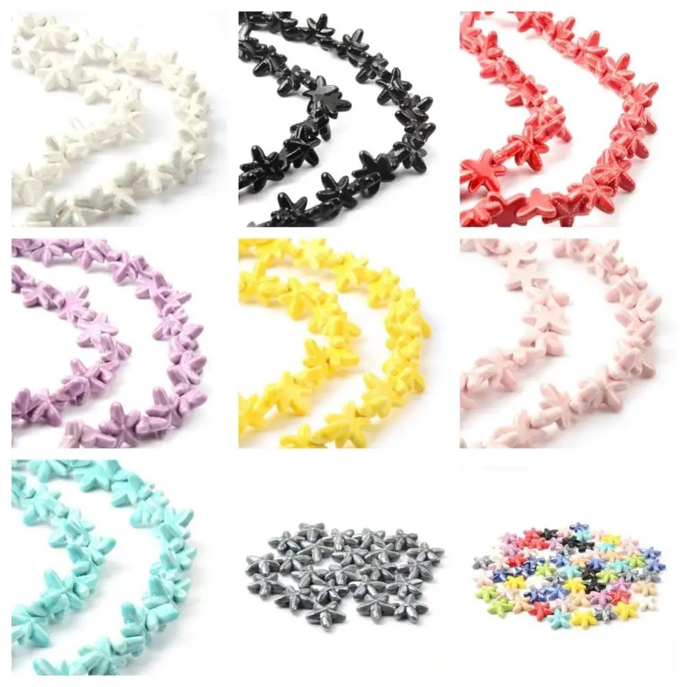 10 шт., ручная работа, морская звезда, бусина, керамическая модная керамическая прокладка, свободные бусины, ожерелье, серьги, 3D материал для изготовления ювелирных изделий для женщин