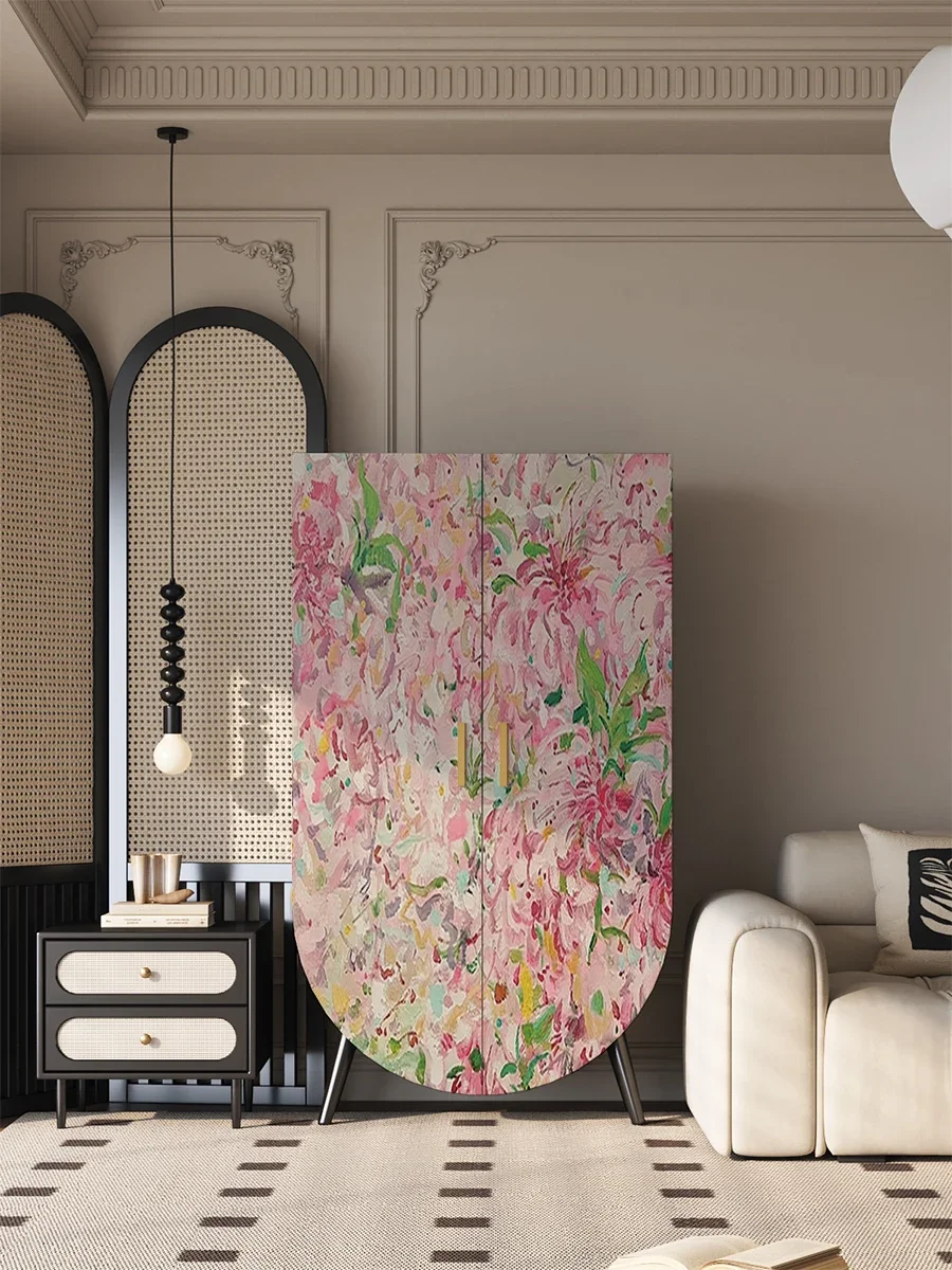 

Solid wood wardrobe B & B creative storage cabinet household large capacity