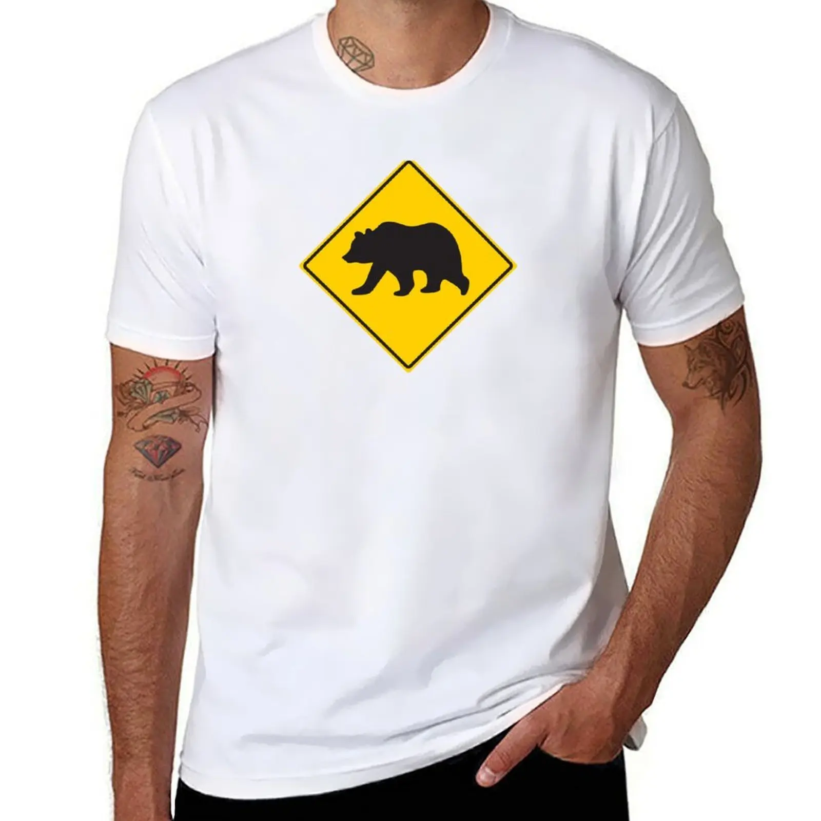 

Bear Crossing T-Shirt cotton t shirt man t shirts for man cotton soft T-Shirt