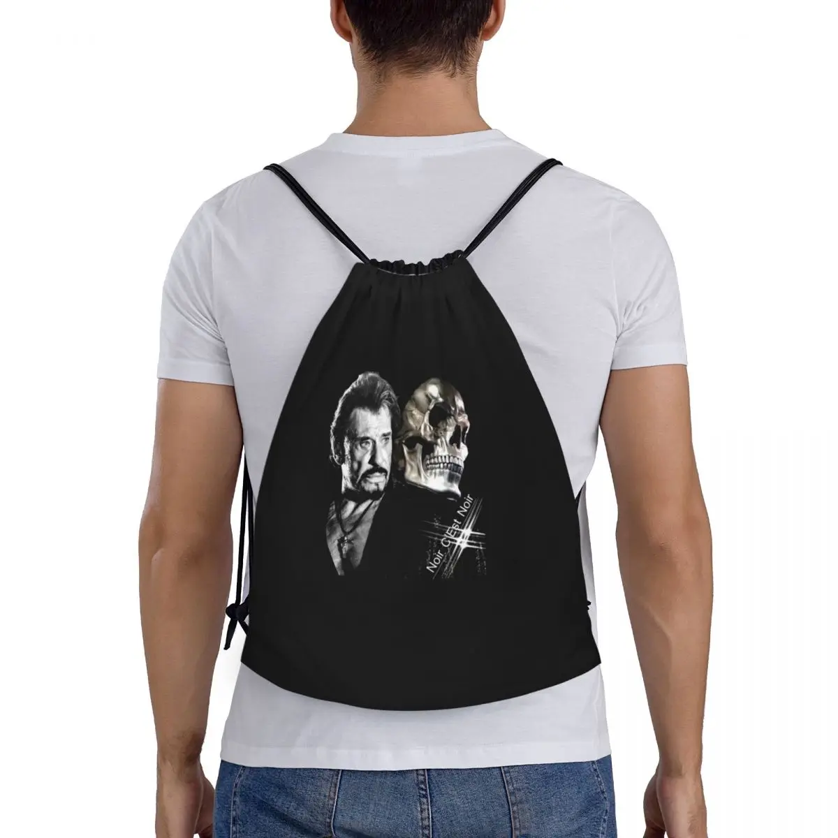 Sac à Dos Personnalisé Johnny Hallyday pour Homme et Femme, observateur, Proximité, Chanteur de Rock, dehors, Gym, Rangement