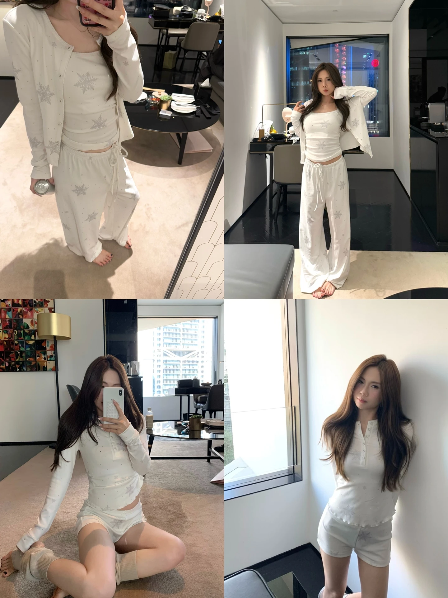 

Желтый комплект из четырех предметов: удлиненный топ, жилет, повседневные брюки и футболка. Женская модная весенняя коллекция.