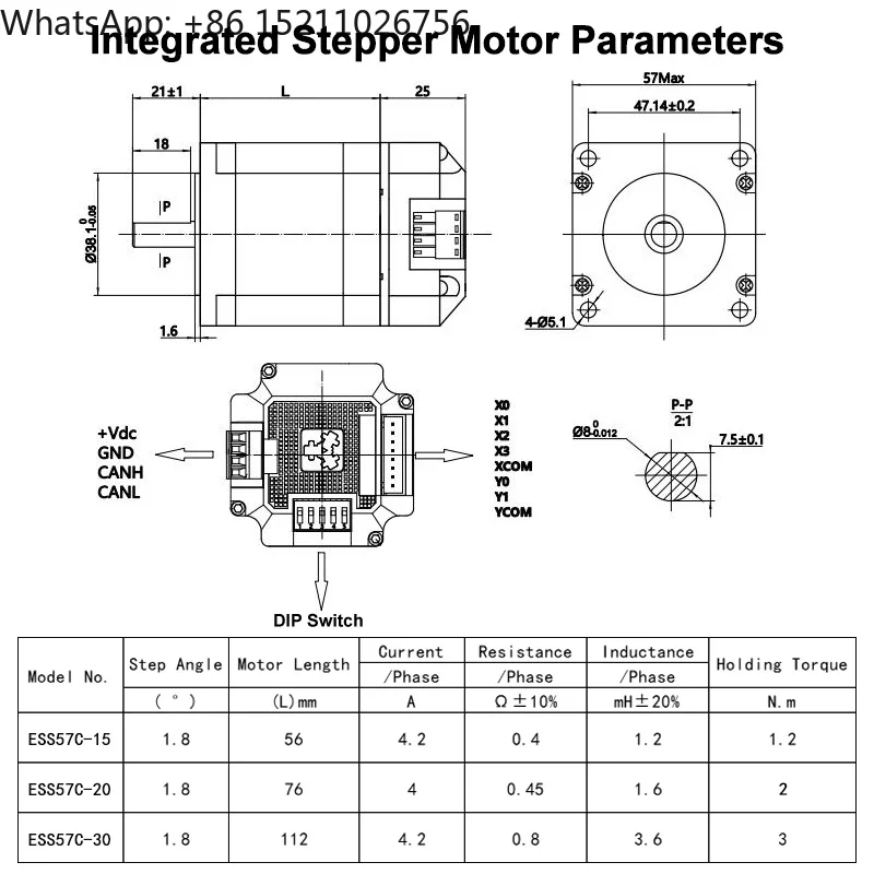 CanOPEN Protocol 1.2N.m 2N.m 3N.m Closed Loop NEMA 23 Integrated Stepper Motor with Driver for AGV/AMR, Industrial Automation