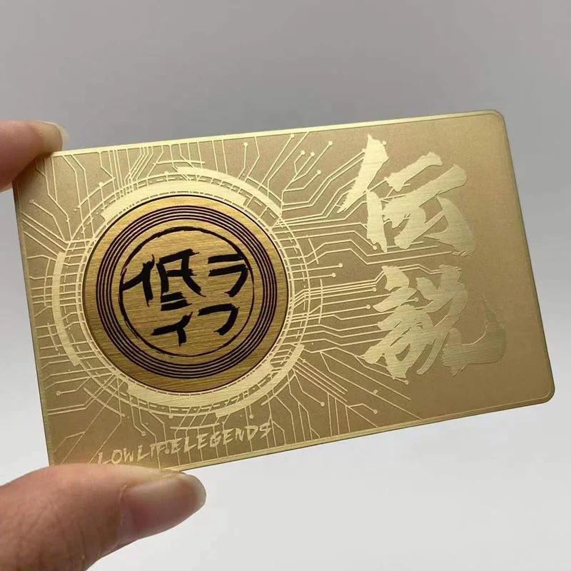 Customized.product.Gold 24K Metal Digital Business NFC Card Mirror