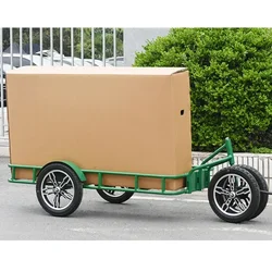 Remolque de bicicleta de carga de 160x70CM con conector de carga, equipaje de gran capacidad, remolque plegable portátil, vagón de mano con neumático de 14 pulgadas, 500kg