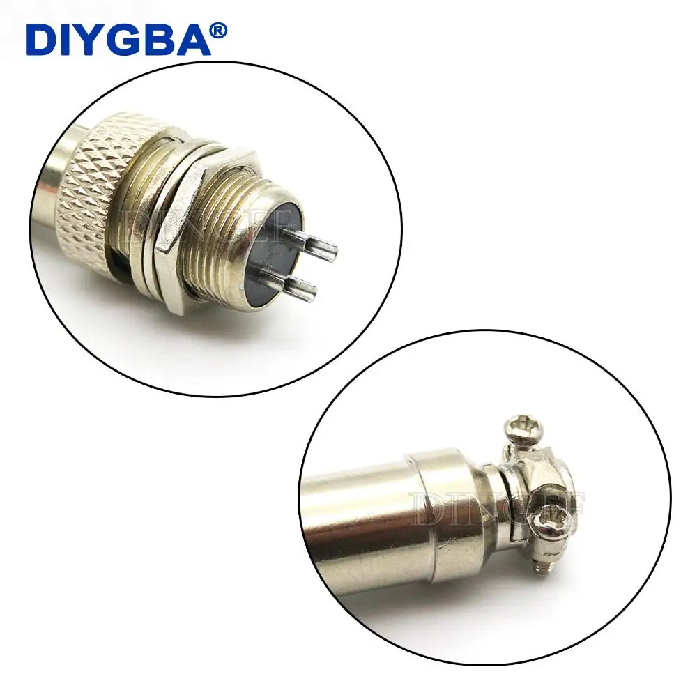 1Set/lot GX12 2/3/4/5/6/7 Pin Male + Female 12mm L88-93 Circular Aviation Socket Plug Wire Panel Connector with Plastic Cap Lid