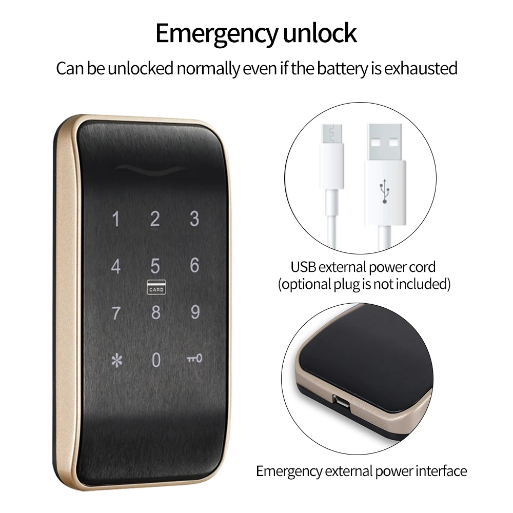 TTLOCK APP Wireless Access Control Digital Keypad Phone/RFID/Card Password Cabinet Lock Drawer Sauna Electronic Lock for Lockers