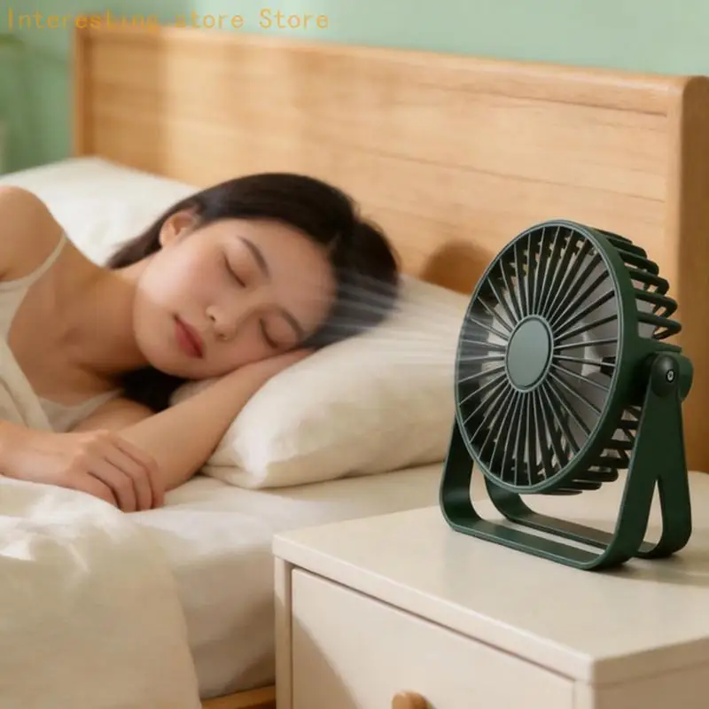 USB Desktop Fan Portable 360 Degree Adjustable Small Fan For Student Dormitory 55KC