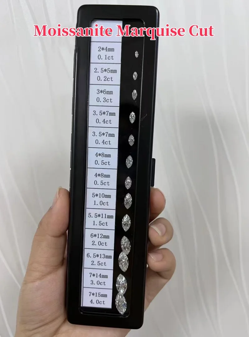 

Marquise Cut Loose Gemstones Moissanite Diamond 0.5ct To 3ct DEF Color VVS1 Moissantie Stone With GRA Certificate Gem for DIY