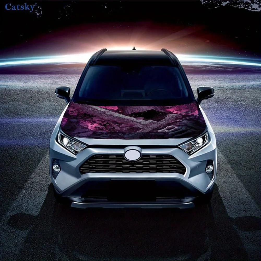 ملصق فينيل مقاوم للماء ومقاوم للخدش من بيربل ديث جود إمجيك للسيارة - سهل التركيب للشاحنات والسيارات والدراجات النارية