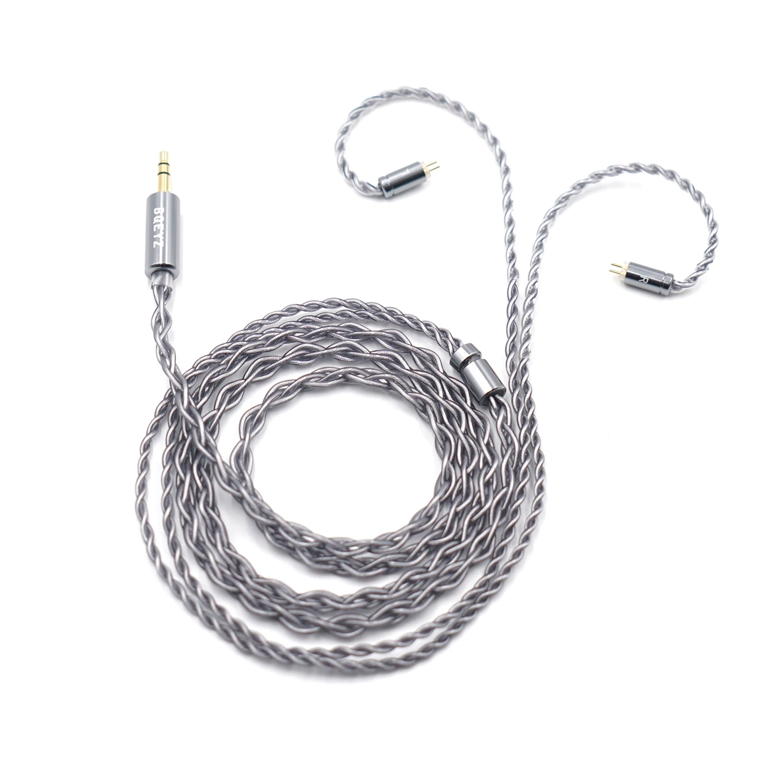 BQEYZ Winter Upgrade Cable Headphones, featuring a 0.78mm 2-pin single-crystal copper-plated silver hybrid connector