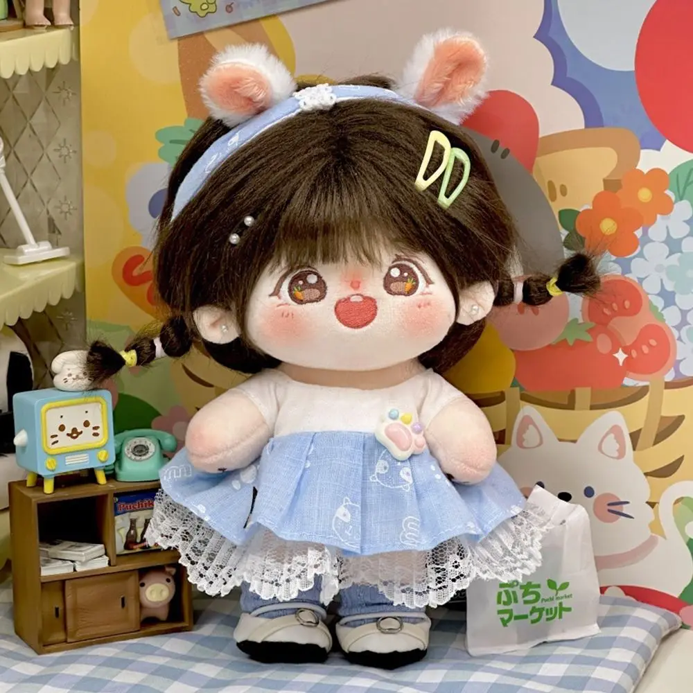 20 cm Baumwolle Puppe Dress Up Spielzeug Puppe Männliche und Weibliche Plüsch Coole Herbst Winter Puppe Set