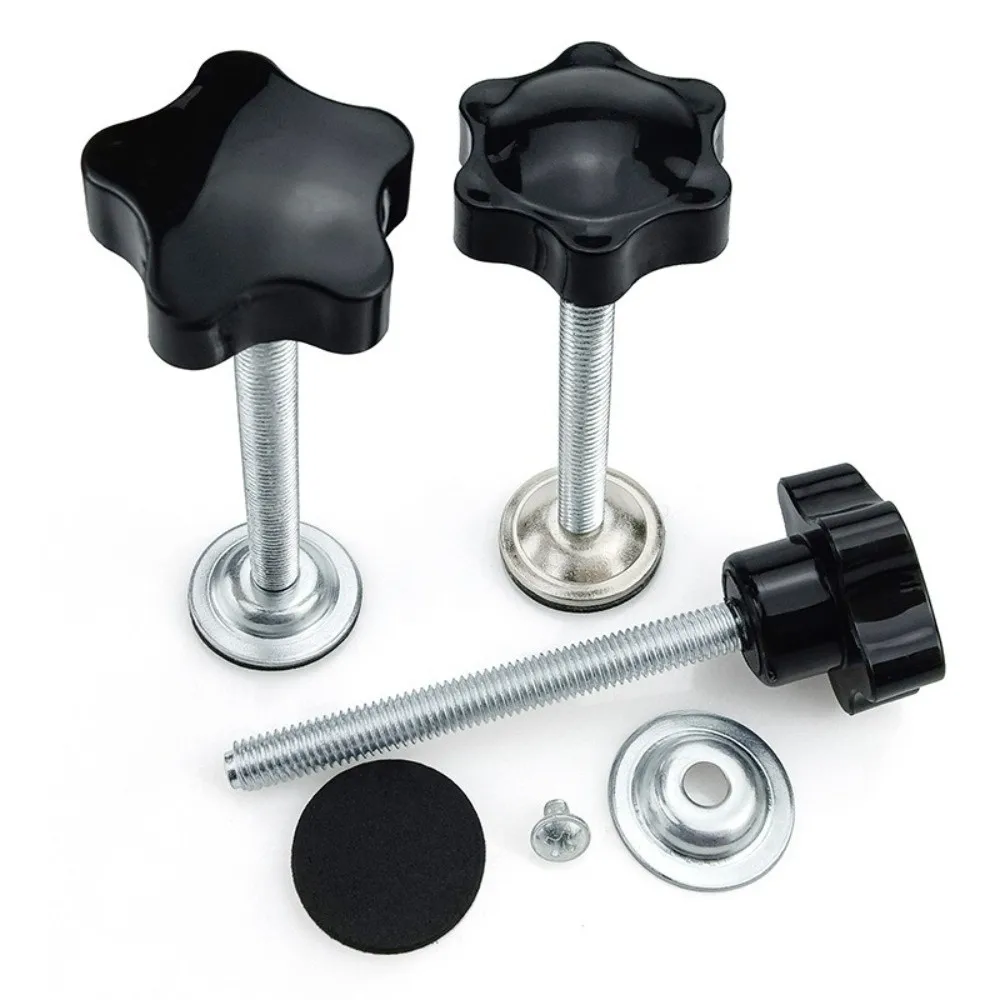 304 Stainless Steel Clamping Screw Knob Pressure Plate M8x60mm Thread Clamping Knob Plum Hex Shaped Grips Five Star Handle