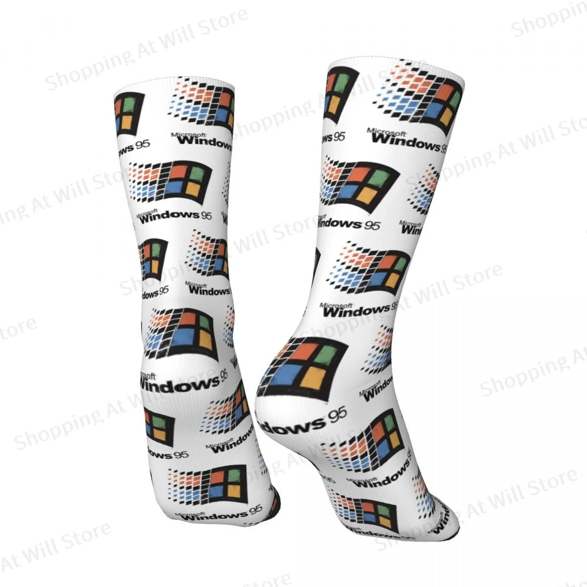 Technology System Windows 95 Unisex Wintersocken Outdoor Happy Socks Street Style Crazy Sock