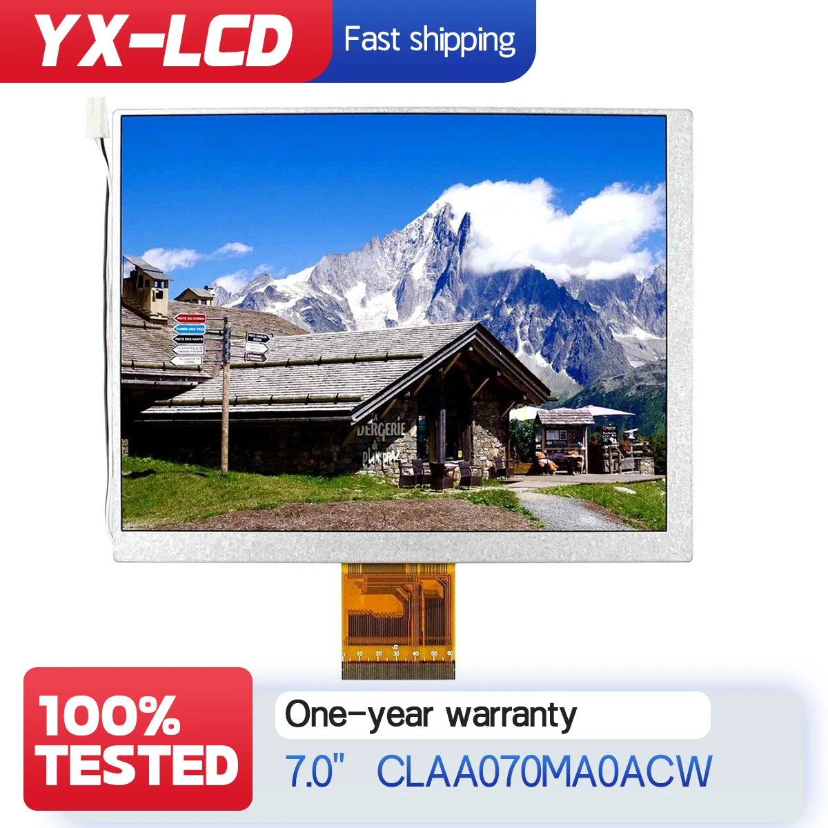 7.0 inch CLAA070MA0ACW 800x600 LCD display Screen 60pin TFT replacement panel