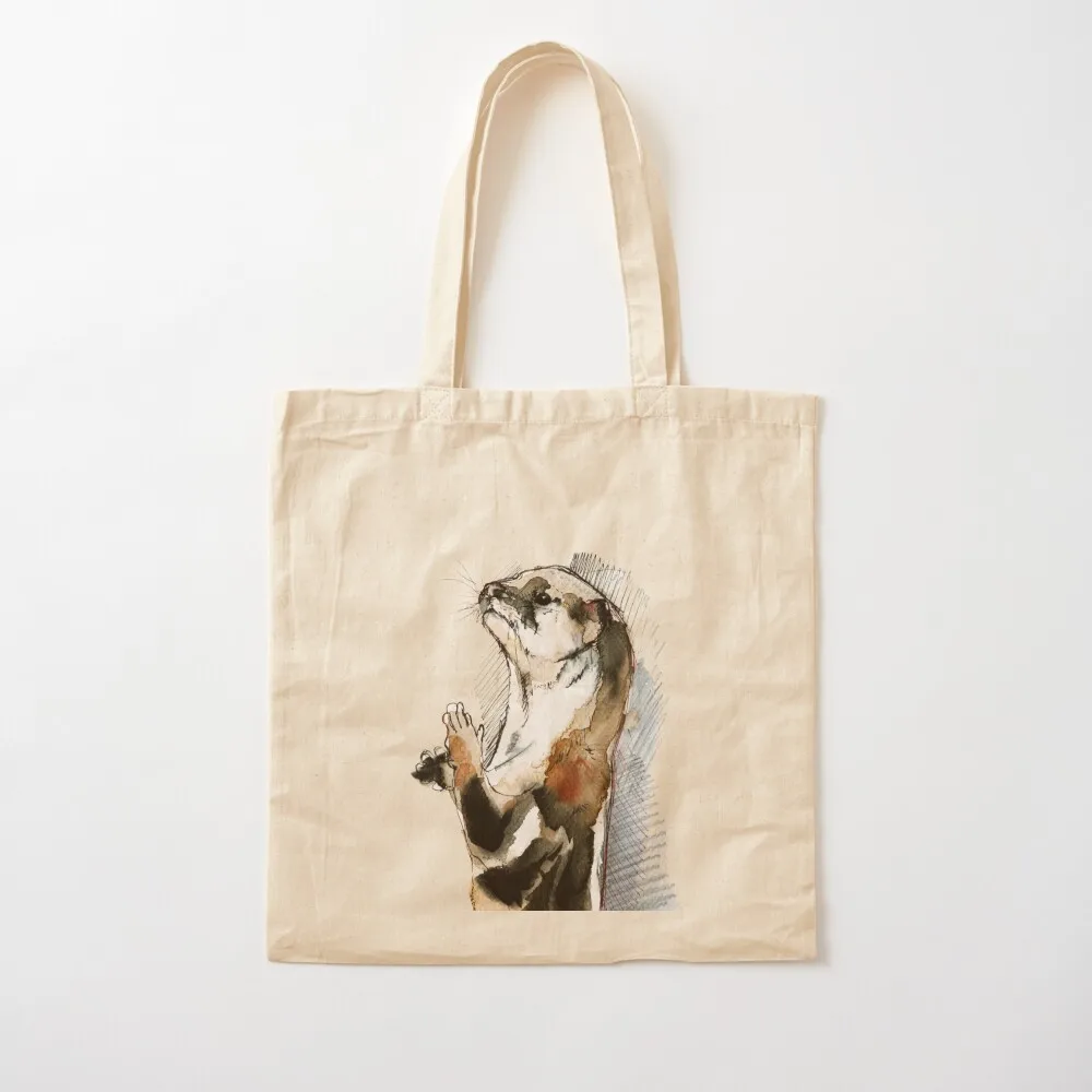 

Otter Amblonyx cinerea watercolor Tote Bag