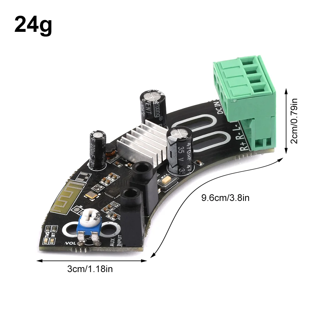 Dual Channel 2 * 40W Ceiling Mounted Bluetooth Audio Amplifier DC9-24V Supports TWS Function and AUX Audio Input