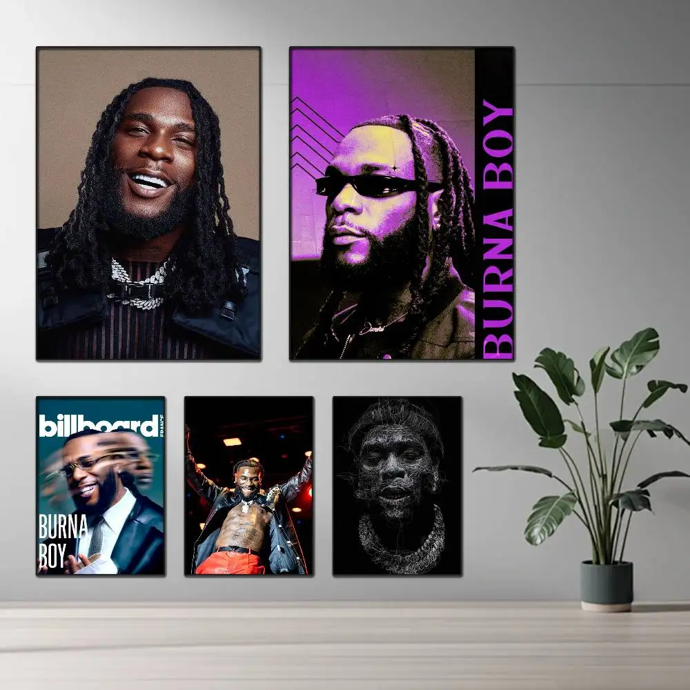 

Afrobeats Singer 2026 B-Burna Boy Poster Versatile HD Waterproof Wall Art Self-Adhesive Decor for Any Space Ideal Gift