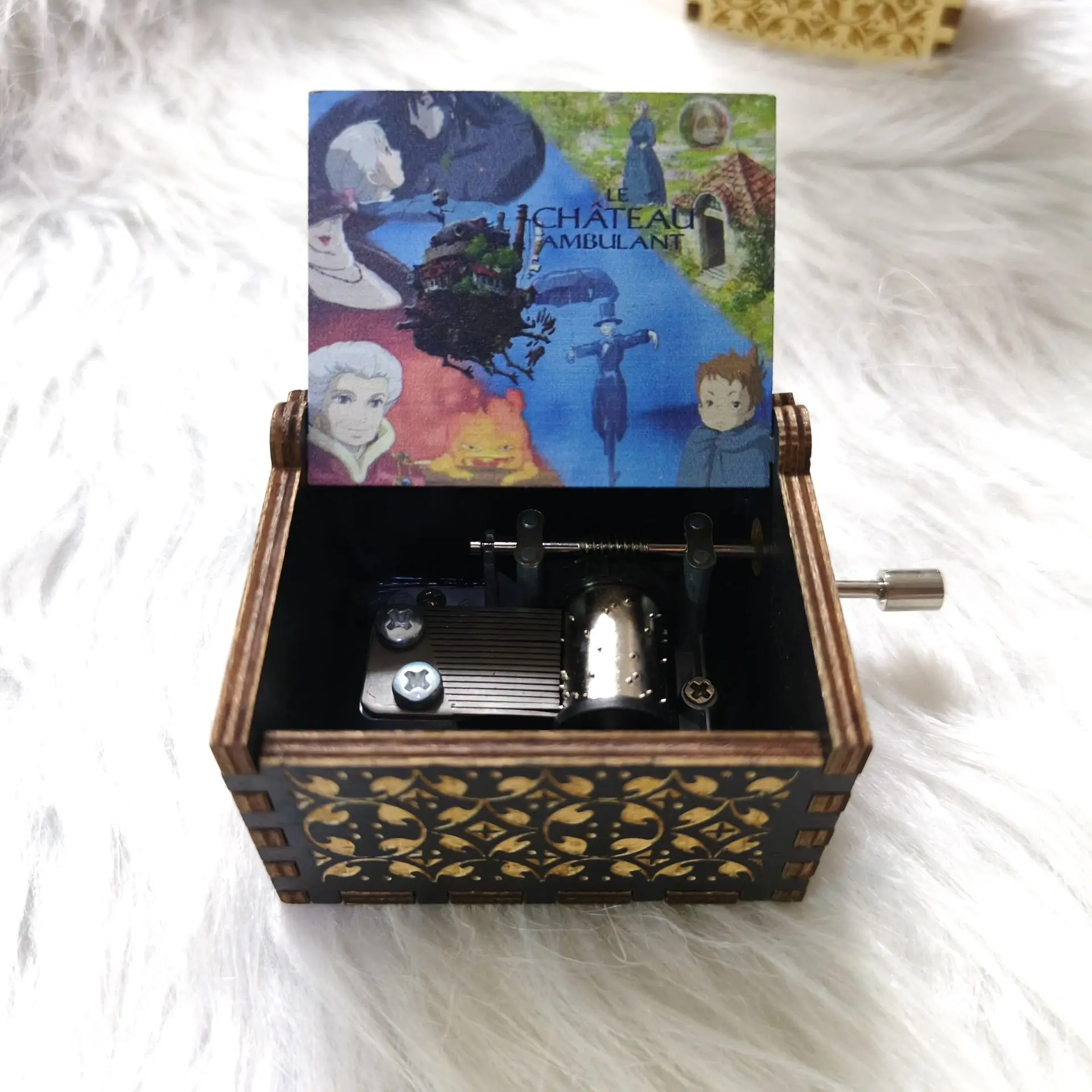 حار خمر صندوق تشغيل الموسيقى أنيمي موضوع الموسيقى ديكور المنزل خشبية اليد مكرنك صندوق تشغيل الموسيقى عيد الميلاد عيد الميلاد هدية عيد الحب #3