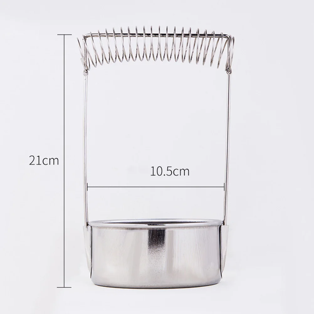 1 szt. Stalowy pojemnik do czyszczenia pędzli malarskich, przenośne akcesoria artystyczne do rysowania, wygodny, oszczędzający miejsce, srebrny.