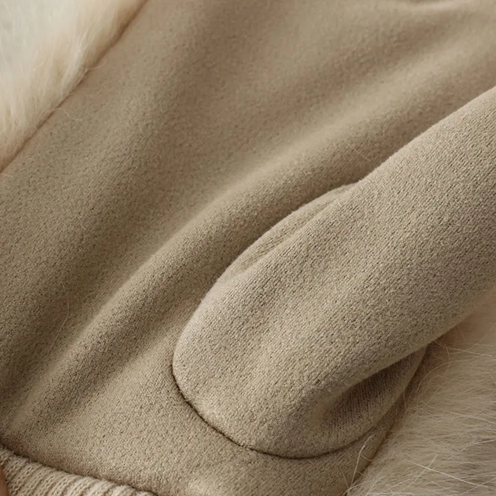 تقليد الأرنب الفراء يندبروف قفازات سميكة الدافئة أصابع كاملة الشتاء قفازات دافئة بطانة ناعمة النساء القفازات الشتاء #3