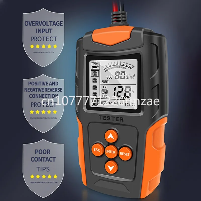 12V/24V Battery Load Tester Digital Display Battery Capacity Car Motorcycle Battery Analyzer