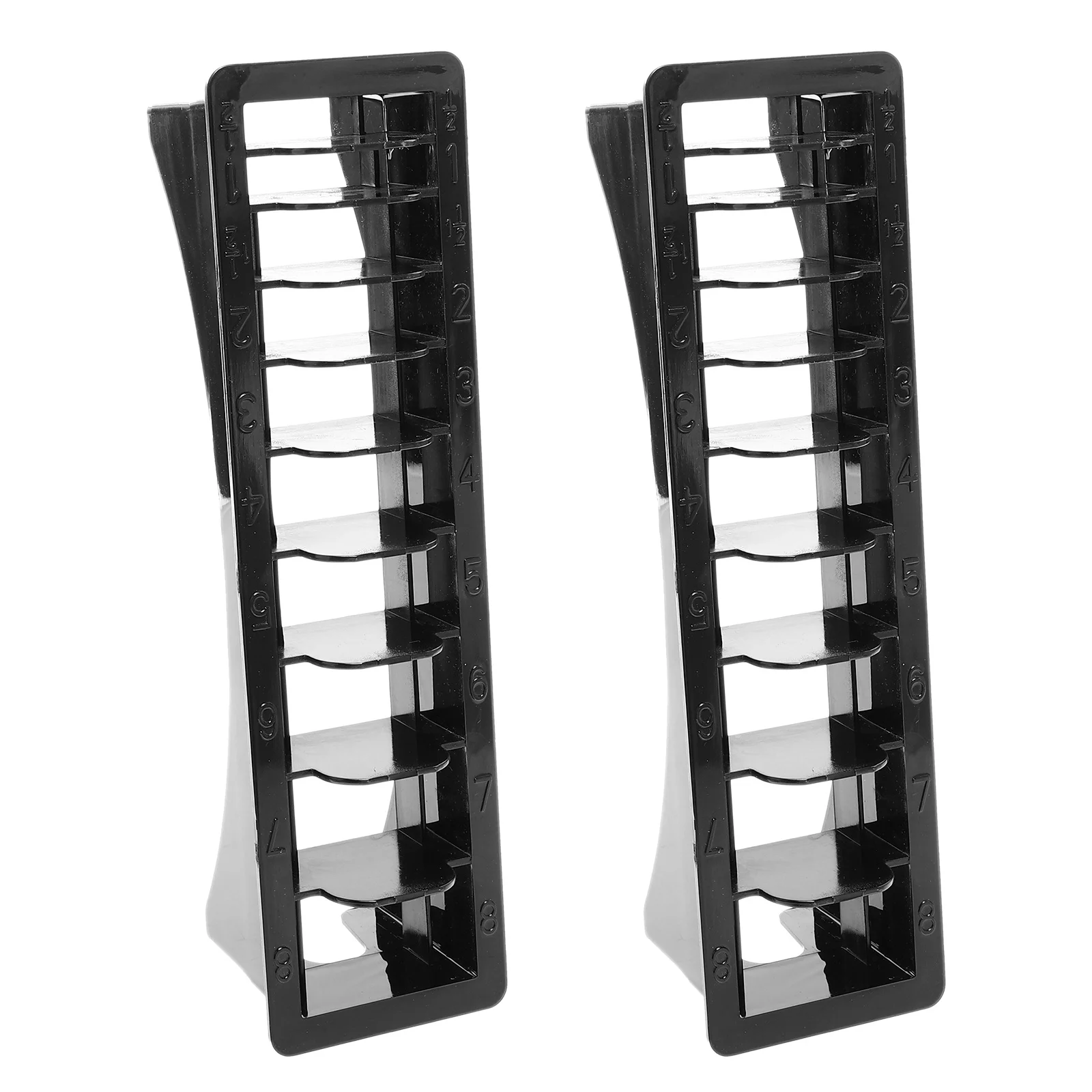 

2Pcs Guide Comb Storage Box Premium ABS Material Fine Workmanship Barbershop Box Organizer Long Use Tidy Combs