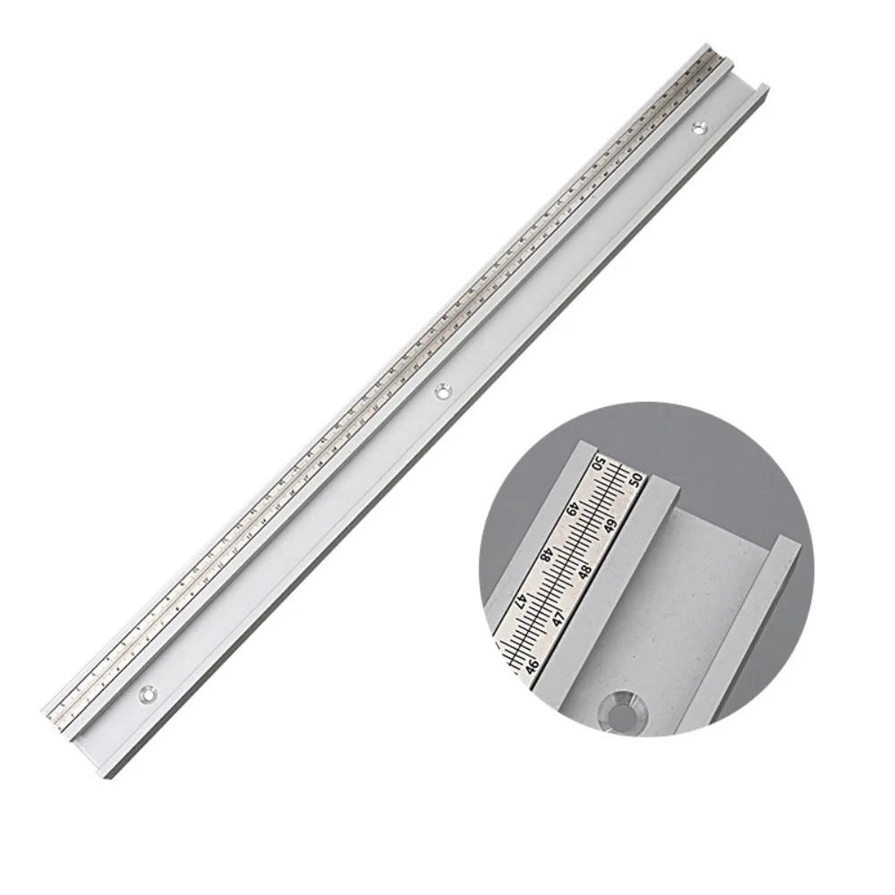 

T-Tracks Slot Woodworking Slide Ruler with Scale Width 45mm Table Saw Part Push Handle Fixed Clamp Woodworking Miter Track
