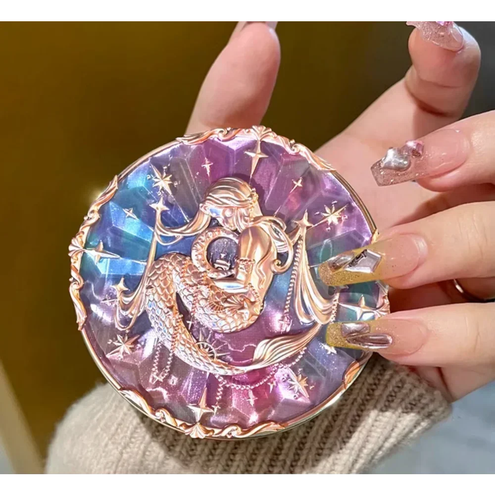 플라워 노우즈 문라이트 머메이드 프레스드 파우더 페이스 메이크업 세팅 파우더 투명 매트 영양 공급 브라이트닝 메이크업 화장품