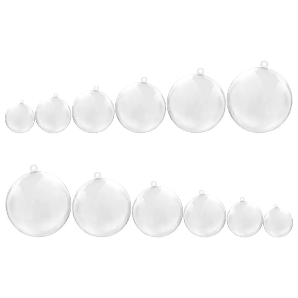 

12pcs Creative Acrylic Ball Pendant Hollow Christmas Ornament Hanging Decoration For Home Garden Patio Party Household Decor