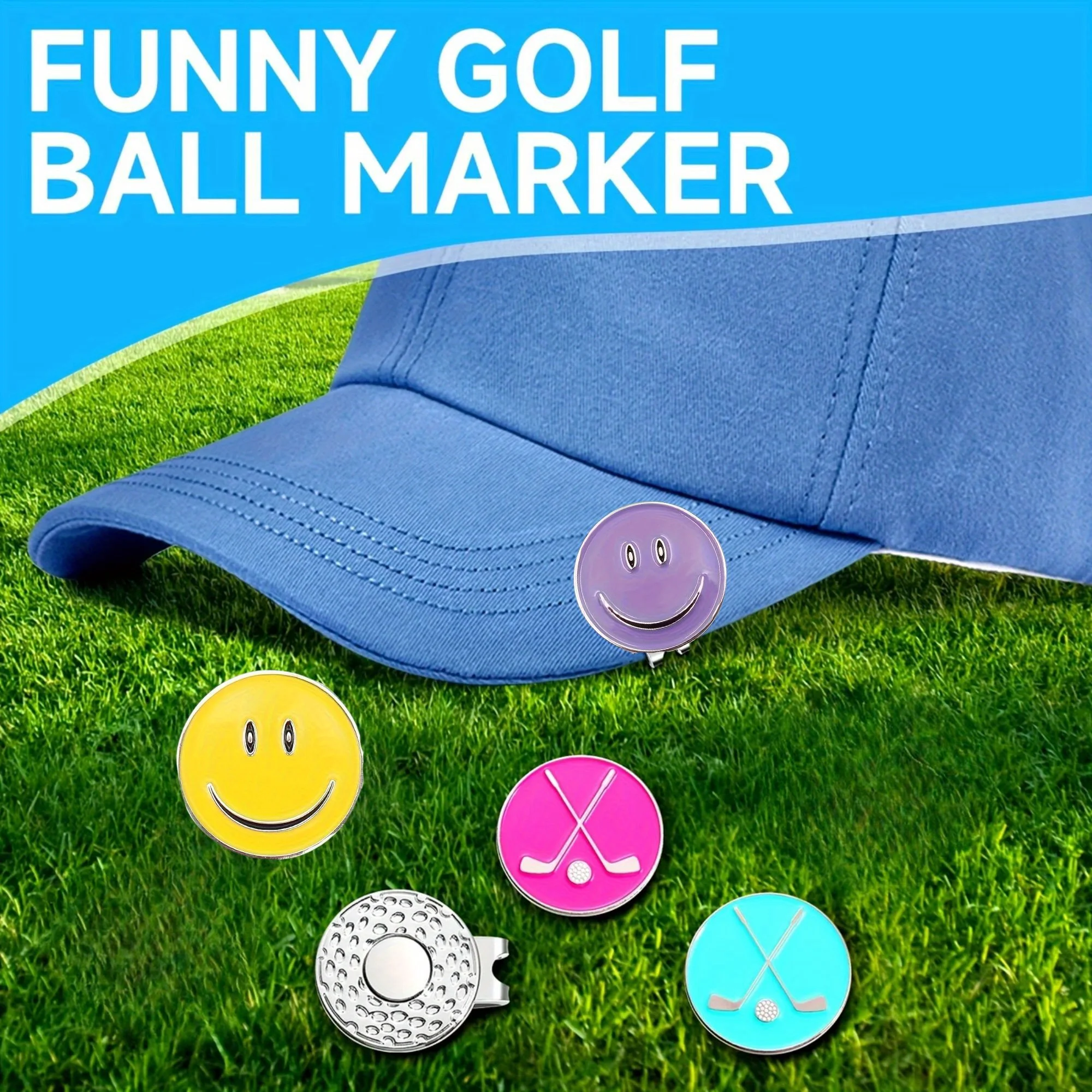 10 counts Funny Happy Gilmore Golf Ball Marker Sets, Golf Accessories for Men Golfers Dad Birthday Retirement Fathers Day