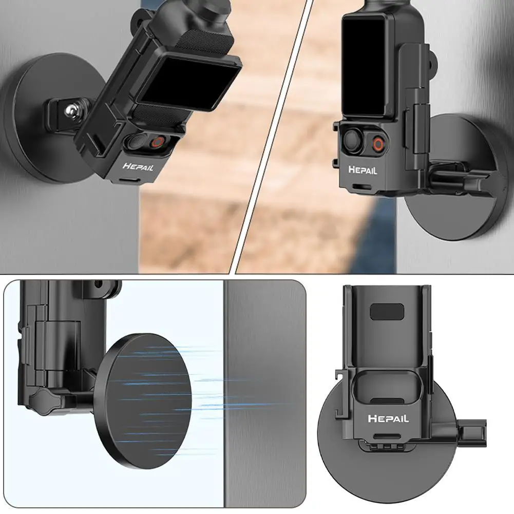 Suitable For DJI Osmo Pocket3 Universal Magnetic Bracket Base Multi-angle Adjustment Stable Shooting Artifact With Charging Q6O5